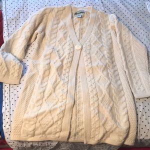 NWOT Arancrafts 100% Merino Wool Cardigan
